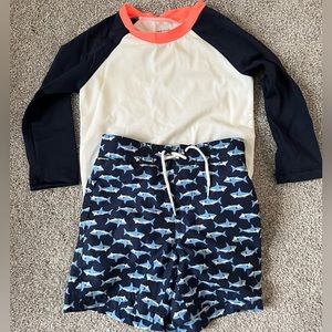 Janie and Jack 2 piece set boys bathing suit 12-18mo